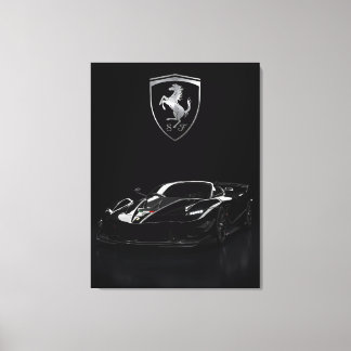 Ferrari FXX-K Zwarte Hypercar | Donkere Supercar Canvas Afdruk