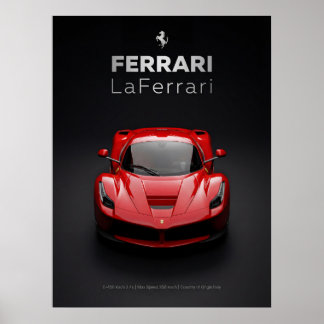 Ferrari LaFerrari Rode Hypercar Poster