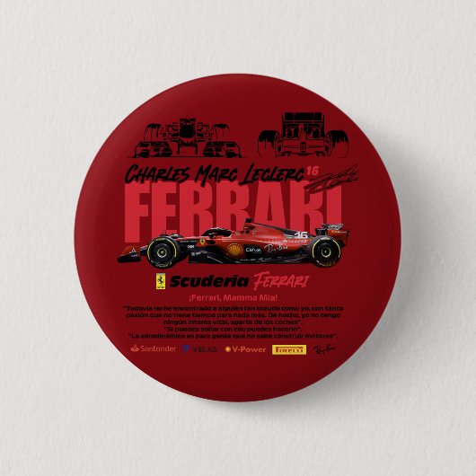 Ferrari Ronde Button 5,7 Cm (Voorkant)