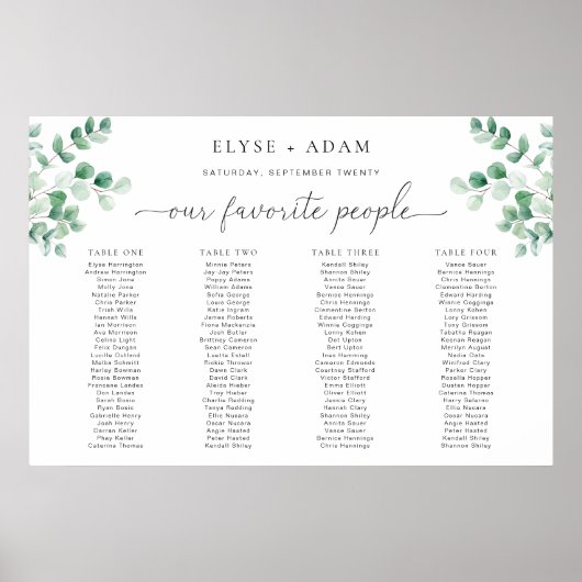 Ferras Greenery 4 Banquet Tableau de siège (Devant)