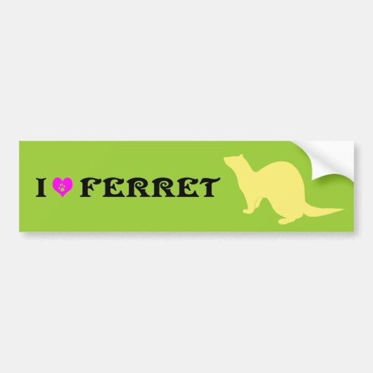 Ferret (5) bumpersticker (Voorkant)