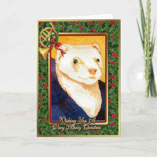 Ferret Blank Christmas Kaart
