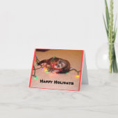 Ferret Christmas Lights Kaart (Voorkant)