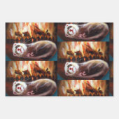 Ferret Christmas Wrapping Paper (Voorkant 2)
