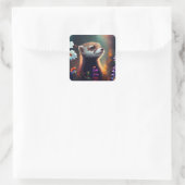 Ferret dans un champ de fleurs Sticker (Sac)