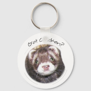 Ferret Face Afbeelding Sleutelhanger