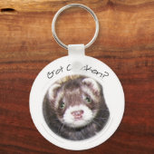 Ferret Face Afbeelding Sleutelhanger (Voorkant)