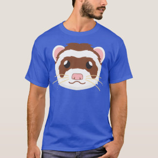 Ferret Face Ferret Dierenvriend Graphic T-shirt