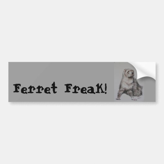 Ferret Freak! Bumpersticker (Voorkant)