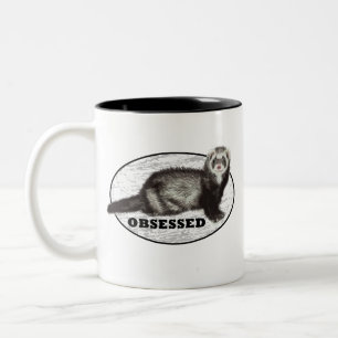 Ferret geobsedeerd * met Sable Ferret Tweekleurige Koffiemok