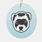 Ferret Keramisch Ornament (Links)