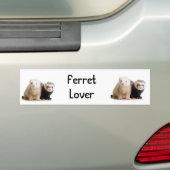 Ferret Lover Car Bumpersticker (Op auto)