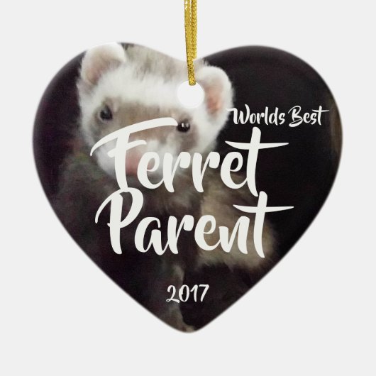Ferret Parent Keramisch Ornament (Voorkant)