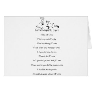 Ferret Property Laws Card