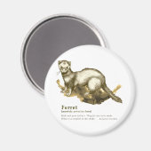 Ferret - sepia magneet (Voorkant / Achterkant)