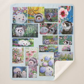 Ferret Sherpa Blanket Deken