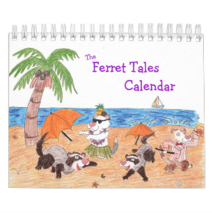 Ferret Tales Calendar: Illustratieve Cartoon frett Kalender