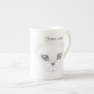 Ferret Tekening Gereed China Cup Porselein Kop