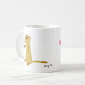 Ferret Tenant Une Mug Fleur (Devant gauche)