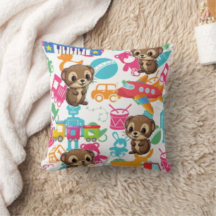 Ferret Toys Pattern Kussen