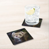 Ferret Vierkante Kartonnen Onderzetter (Insitu)