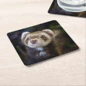Ferret Vierkante Kartonnen Onderzetter (Schuin)