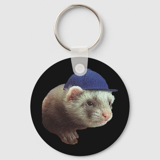 Ferret Wearing Pet Sleutelhanger (Voorkant)