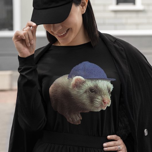 Ferret Wearing Pet T-Shirt