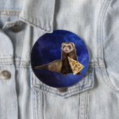 Ferret Weasel PIzza Slice Nebula Space Ronde Button 4,0 Cm (In situ)