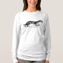 Ferret Woodblock Artisan Style T-Shirt