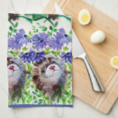 Ferrets & Fleurs Serviettes de cuisine (Quart Plié)