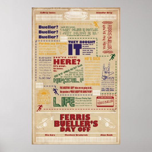Ferris Bueller Poster (Voorkant)