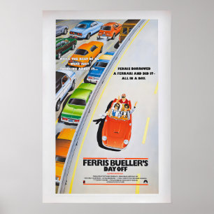 Ferris Bueller's Day Off Film Poster  Vintage