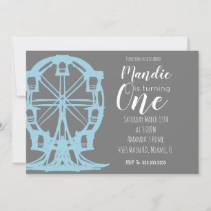 Ferris Wheel Birthday  County Fair Carnival Kaart