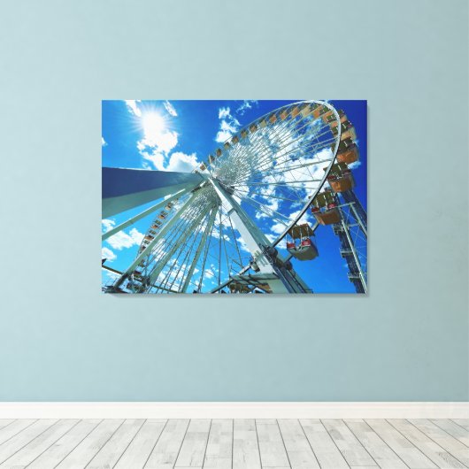 Ferris Wheel Canvas Afdruk (Insitu (Houten vloer))