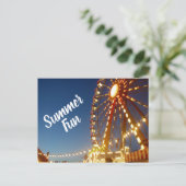 Ferris Wheel Carnival Lights Summer Fun Briefkaart (Staand voorkant)