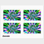 Ferris Wheel Fractal Art Rechthoekige Sticker (Vel)