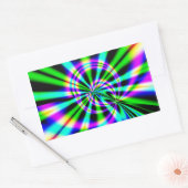 Ferris Wheel Fractal Art Rechthoekige Sticker (Envelop)