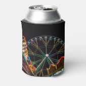 Ferris Wheel Funfair bij nacht aangepaste tekst Blikjeskoeler (Blikje Achterkant)