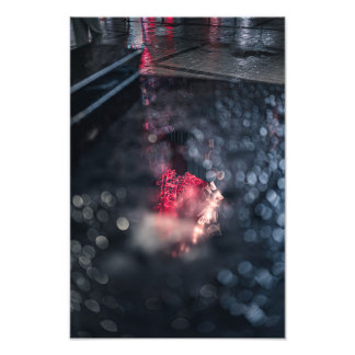 Ferris wheel in the water foto afdruk