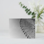 Ferris Wheel in zwart en wit Briefkaart (Staand voorkant)