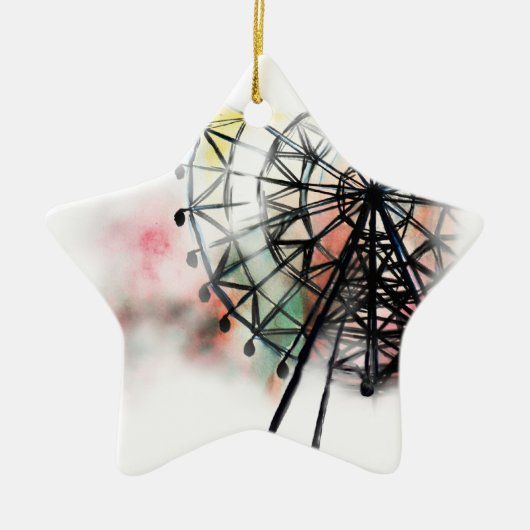 Ferris Wheel Keramisch Ornament (Voorkant)