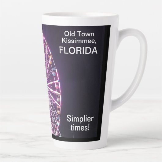 Ferris Wheel Lights Old Town Latte Mok (Rechts)