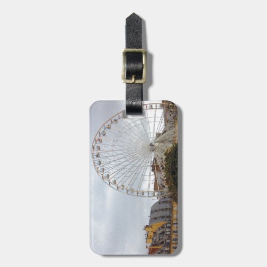 Ferris Wheel - Parijs, Frankrijk Bagagelabel (Voorkant verticaal)