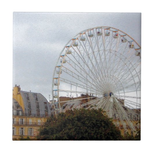 Ferris Wheel - Parijs, Frankrijk Tegeltje (Voorkant)