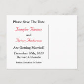 Ferris Wheel Save the Date Briefkaarten (Rood) (Achterkant)