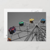 Ferris Wheel (selectieve kleur) briefkaart (Voorkant / Achterkant)