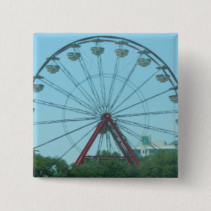 Ferris Wheel Vierkante Button 5,1 Cm