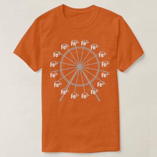 Ferro Wheel Chemistry Ferris Fe+2 Nerd Science L T-shirt (Design voorkant)