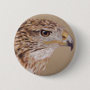 Ferruginous Hawk Ronde Button 5,7 Cm